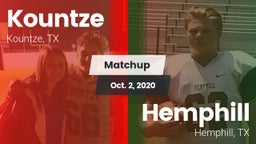 Matchup: Kountze vs. Hemphill  2020