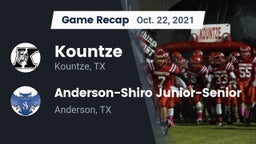 Recap: Kountze  vs. Anderson-Shiro Junior-Senior  2021