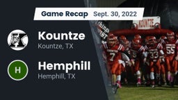 Recap: Kountze  vs. Hemphill  2022