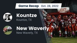 Recap: Kountze  vs. New Waverly  2022