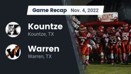 Recap: Kountze  vs. Warren  2022