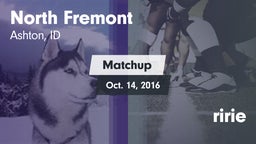 Matchup: North Fremont vs. ririe 2016