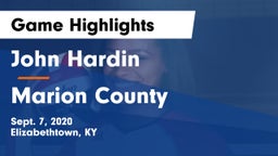 John Hardin  vs Marion County Game Highlights - Sept. 7, 2020