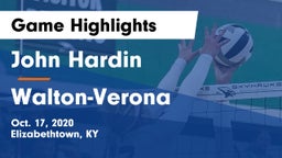 John Hardin  vs Walton-Verona Game Highlights - Oct. 17, 2020