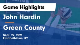 John Hardin  vs Green County  Game Highlights - Sept. 22, 2021