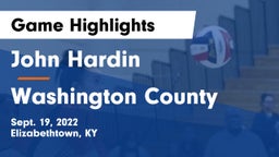 John Hardin  vs Washington County  Game Highlights - Sept. 19, 2022