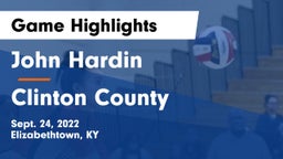 John Hardin  vs Clinton County Game Highlights - Sept. 24, 2022