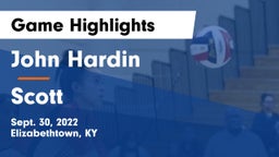 John Hardin  vs Scott Game Highlights - Sept. 30, 2022