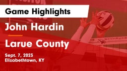 John Hardin  vs Larue County Game Highlights - Sept. 7, 2023