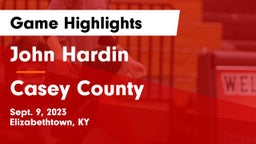 John Hardin  vs Casey County  Game Highlights - Sept. 9, 2023