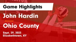John Hardin  vs Ohio County  Game Highlights - Sept. 29, 2023
