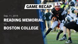 Recap: Reading Memorial  vs. Boston College  2015