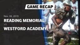 Recap: Reading Memorial  vs. Westford Academy  2015