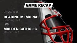 Recap: Reading Memorial  vs. Malden Catholic  2016