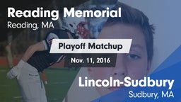 Matchup: Reading Memorial vs. Lincoln-Sudbury  2016
