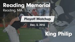 Matchup: Reading Memorial vs. King Philip 2016