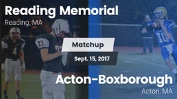 Matchup: Reading Memorial vs. Acton-Boxborough  2017
