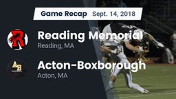 Recap: Reading Memorial  vs. Acton-Boxborough  2018