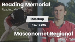 Matchup: Reading Memorial vs. Masconomet Regional 2019