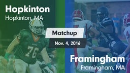 Matchup: Hopkinton vs. Framingham  2016