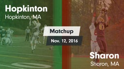 Matchup: Hopkinton vs. Sharon  2016