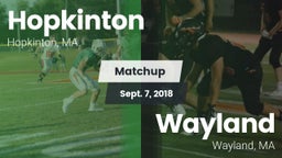 Matchup: Hopkinton vs. Wayland  2018
