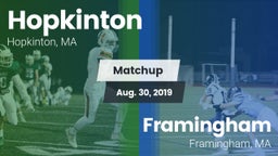 Matchup: Hopkinton vs. Framingham  2019