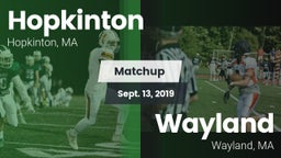 Matchup: Hopkinton vs. Wayland  2019
