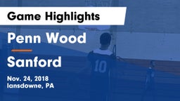 Penn Wood  vs Sanford  Game Highlights - Nov. 24, 2018