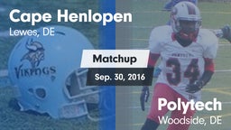 Matchup: Cape Henlopen vs. Polytech  2016