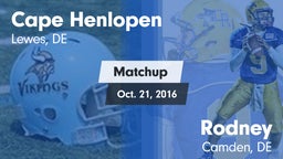 Matchup: Cape Henlopen vs. Rodney  2016