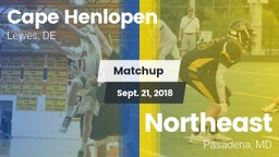 Matchup: Cape Henlopen vs. Northeast  2018