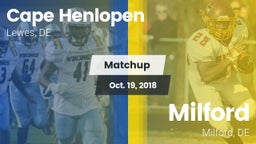 Matchup: Cape Henlopen vs. Milford  2018