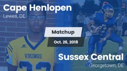 Matchup: Cape Henlopen vs. Sussex Central  2018