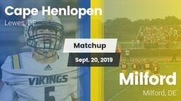 Matchup: Cape Henlopen vs. Milford  2019