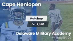 Matchup: Cape Henlopen vs. Delaware Military Academy  2019