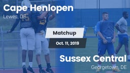 Matchup: Cape Henlopen vs. Sussex Central  2019