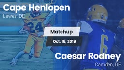 Matchup: Cape Henlopen vs. Caesar Rodney  2019