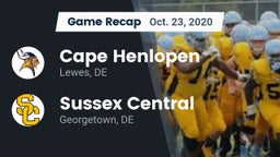 Recap: Cape Henlopen  vs. Sussex Central  2020