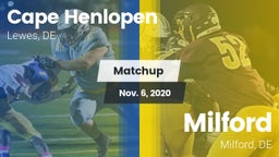 Matchup: Cape Henlopen vs. Milford  2020