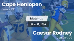 Matchup: Cape Henlopen vs. Caesar Rodney  2020