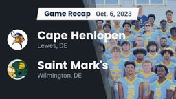 Recap: Cape Henlopen  vs. Saint Mark's  2023