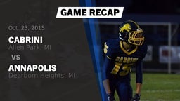 Recap: Cabrini  vs. Annapolis  2015