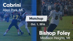 Matchup: Cabrini vs. Bishop Foley  2016