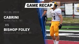 Recap: Cabrini  vs. Bishop Foley  2016