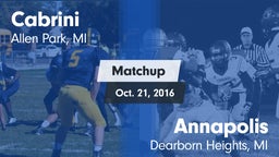 Matchup: Cabrini vs. Annapolis  2016