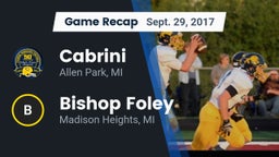 Recap: Cabrini  vs. Bishop Foley  2017