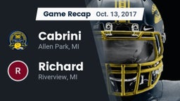 Recap: Cabrini  vs. Richard  2017