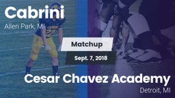 Matchup: Cabrini vs. Cesar Chavez Academy  2018