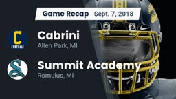 Recap: Cabrini  vs. Summit Academy  2018
